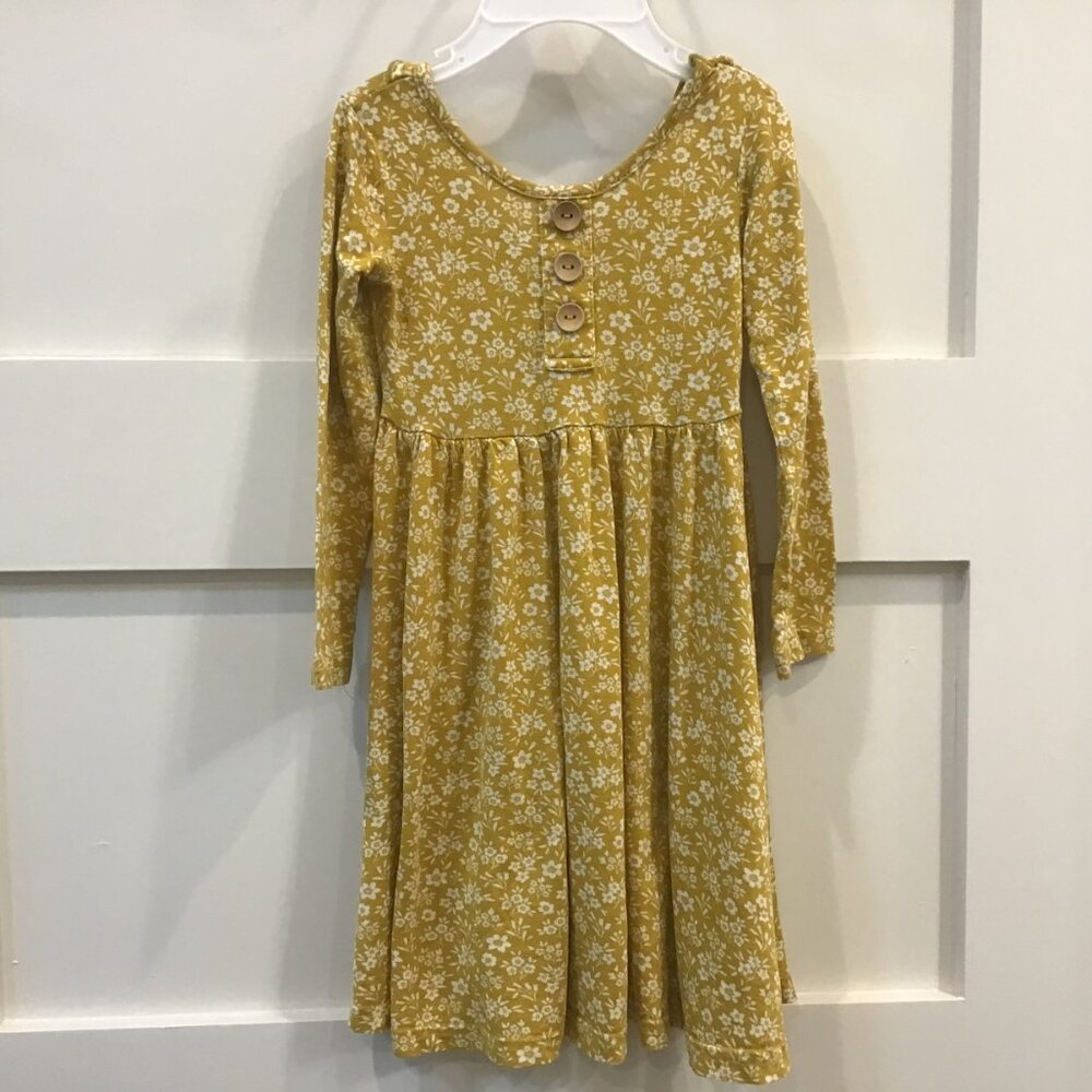 Little Bum Bums Gold Floral Dress Size 2 Toddler